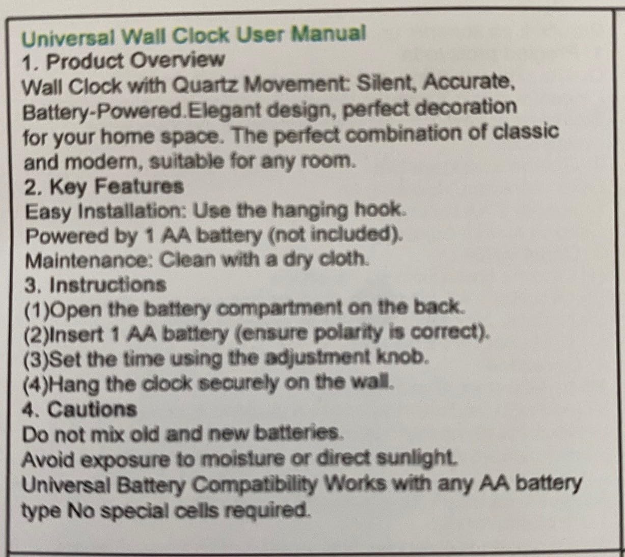 Decorative Wall Clock Battery Operated, 12-Inch Retro Vintage Floral Butterfly Pattern, Glass Dial, Silent Non-Ticking, Roman Numerals, for Living Room Bedroom Office customer photo 2