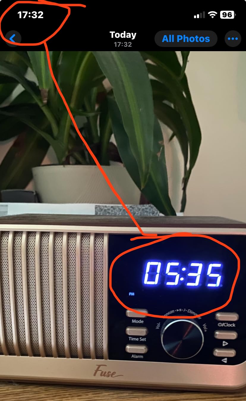 Hark Bluetooth Radio Speaker | Wireless 10W Charger | FM Radio Speaker with Bluetooth & AUX Input | Alarm Clock | 3 Level Dimmer | Charging Block Included customer photo 2