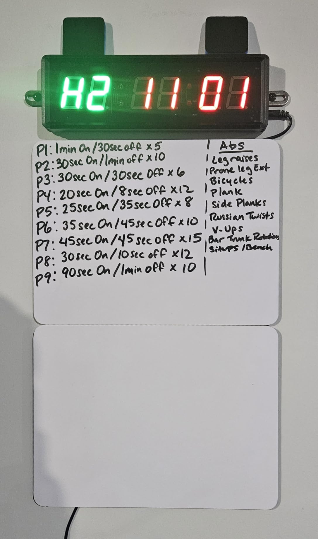 Upgraded Gym Timer Clock for Tabata/FBG/EMOM - Large Digital Interval Workout for Fitness Enthusiast, Count Down & Up | Stopwatch | Workout Clock for Home Gym/Yoga/Boxing/Garage Fitness Times customer photo 2