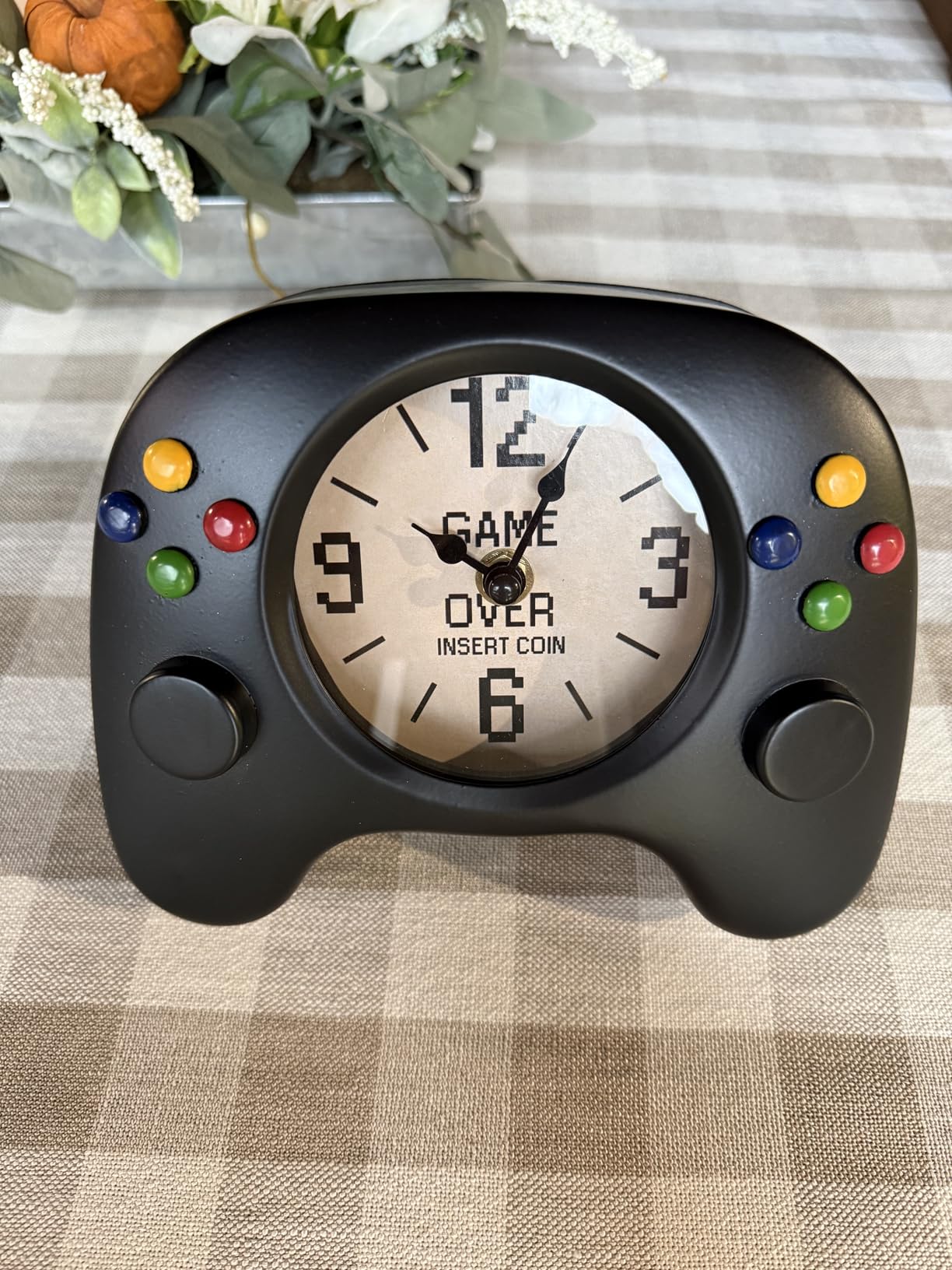 Game Controller Desk & Wall Clock - Retro Gamer Gift Decor, Gamepad-Shaped Clock for Bedroom, Office, or Game Room for Boys, Teens & Men Unique Video Game Decor customer photo 1