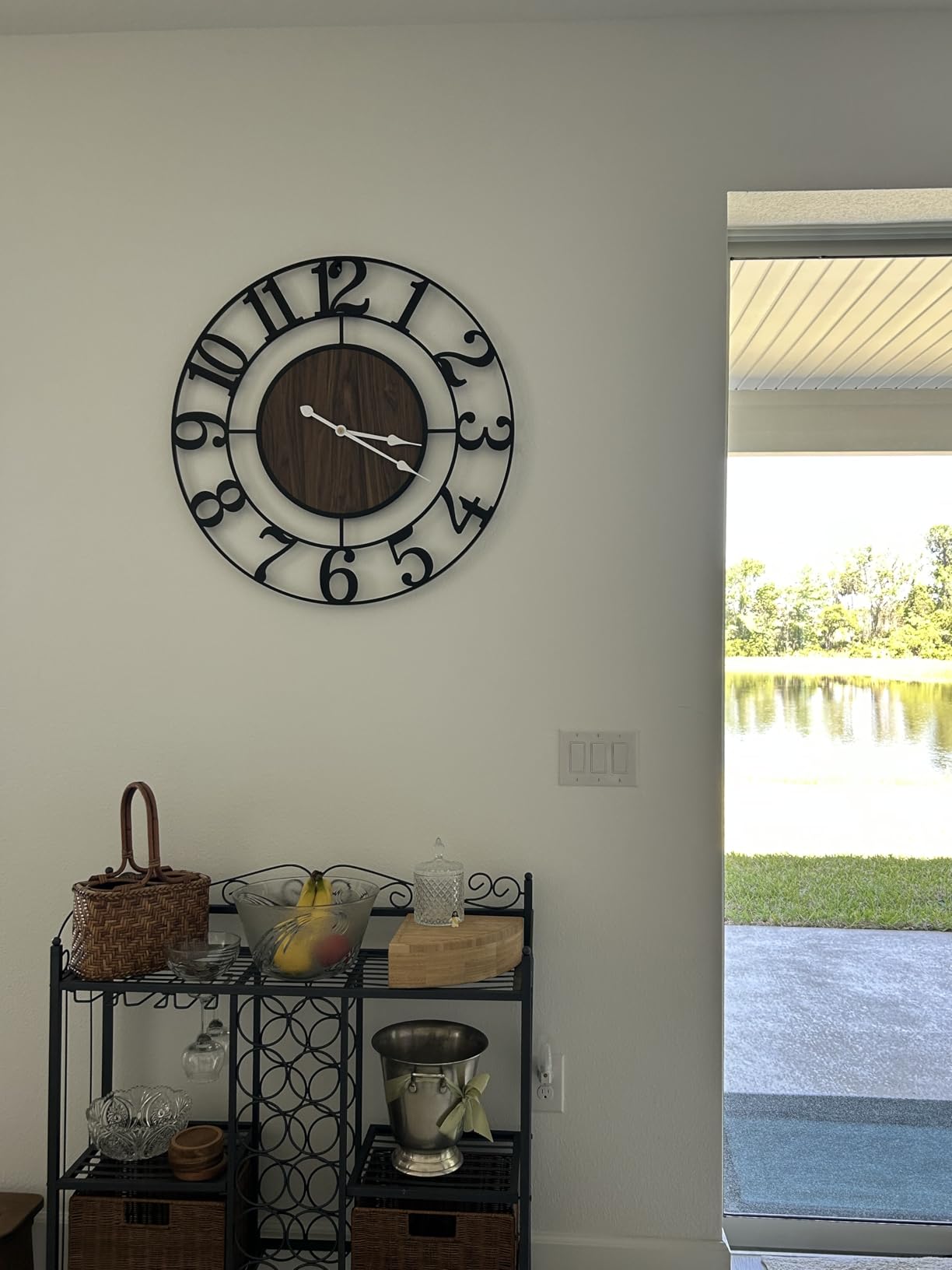 Large Metal Wall Clock, 20 Inch Retro Decorative Silent, Non Ticking, Battery Operated Modern Big Wood Wall Clock for Living Room, Farmhouse, Bedroom, Fireplace, Kitchen, Office, Home Decor customer photo 2
