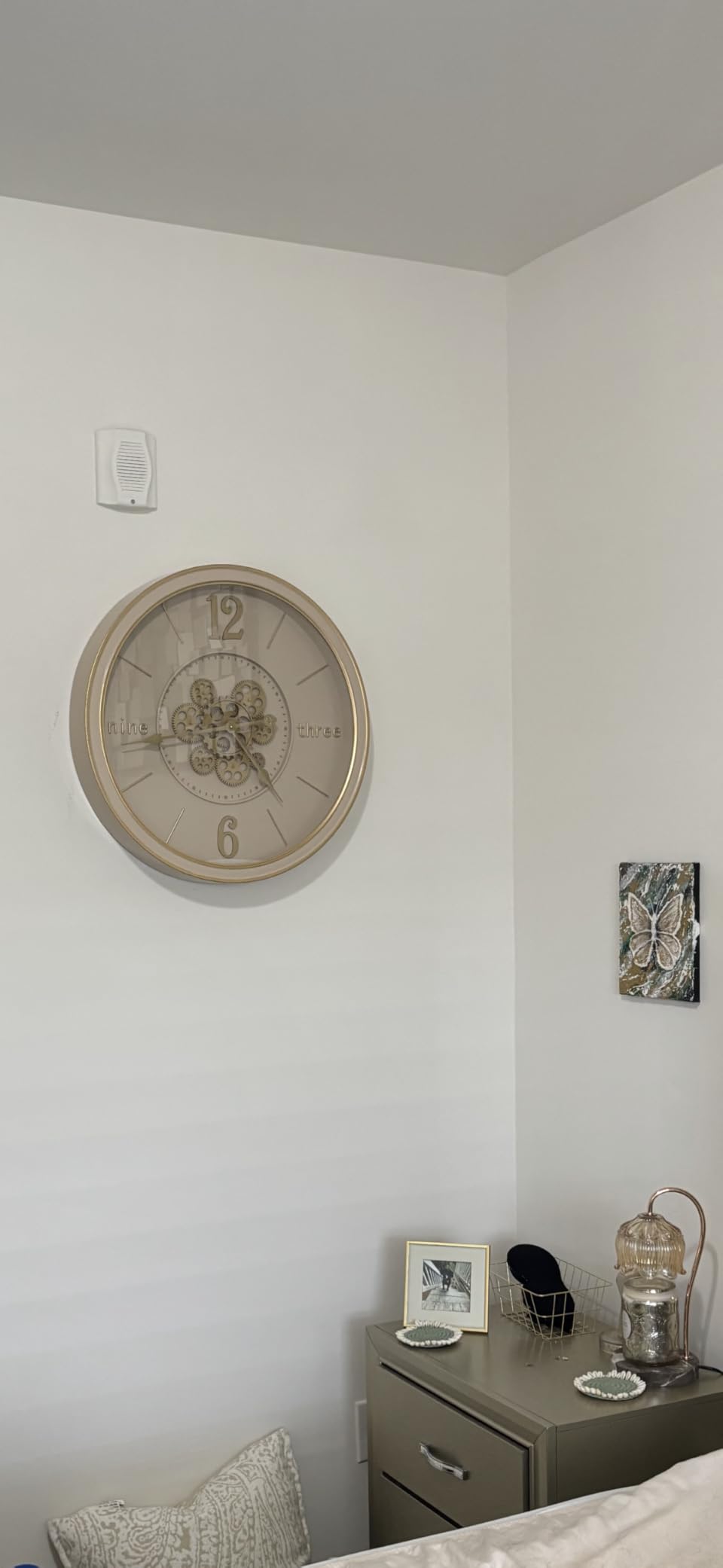 24 Inch Large Real Moving Gears Metal Wall Clock, Antique Brass Gold | Silent Non-Ticking/Large Display/Industrial/Steampunk/Farmhouse Decor/for Living Room Home Office/Housing Warming Gifts customer photo 2