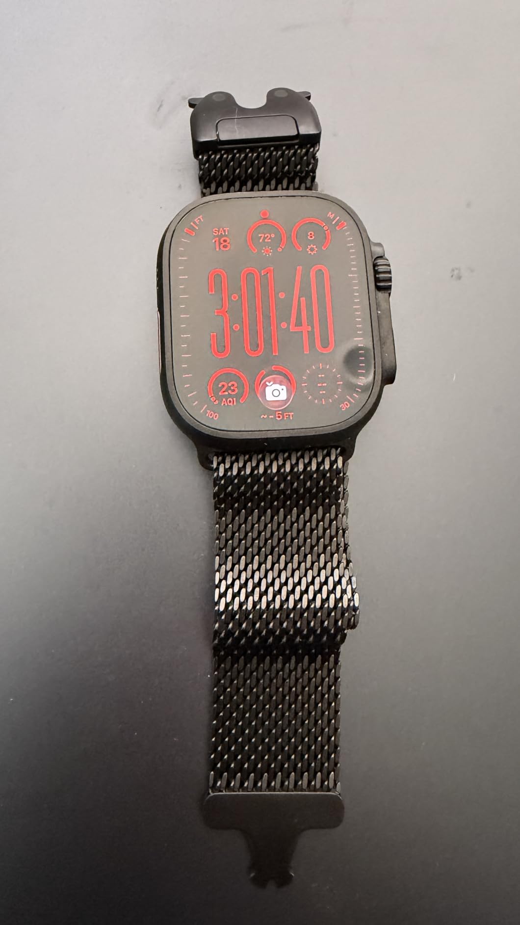 Apple Watch Ultra 3 [GPS + Cellular 49mm] Running & Multisport Smartwatch w/Rugged Titanium Case w/Black Titanium Milanese Loop customer photo 1