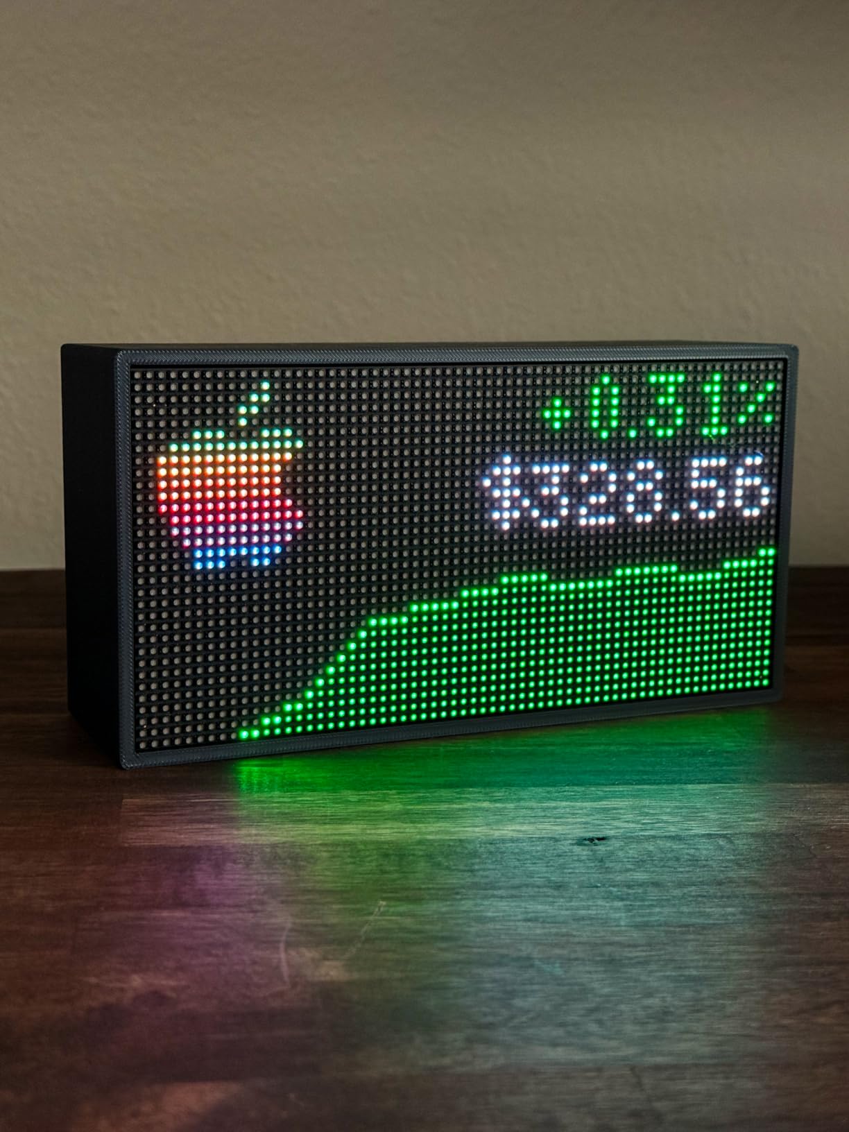 Tetra | Stocks & Crypto Ticker, Sports Scores, Weather, LED Display, Office Gift, Gift Room Decoration, Live Updates, animations (Black, Large) customer photo 1