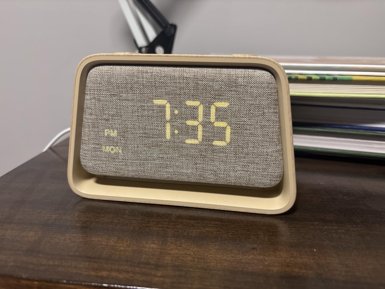 Vivilumens Dual Alarm Clock Wooden 20 White Noise Sound Machine | Gentle Wake Up Light Sleeping Digital Dimmable Night Light Bedside Lamp Sunrise Alarm Clock for Bedroom Gift for Mom Girls customer photo 1