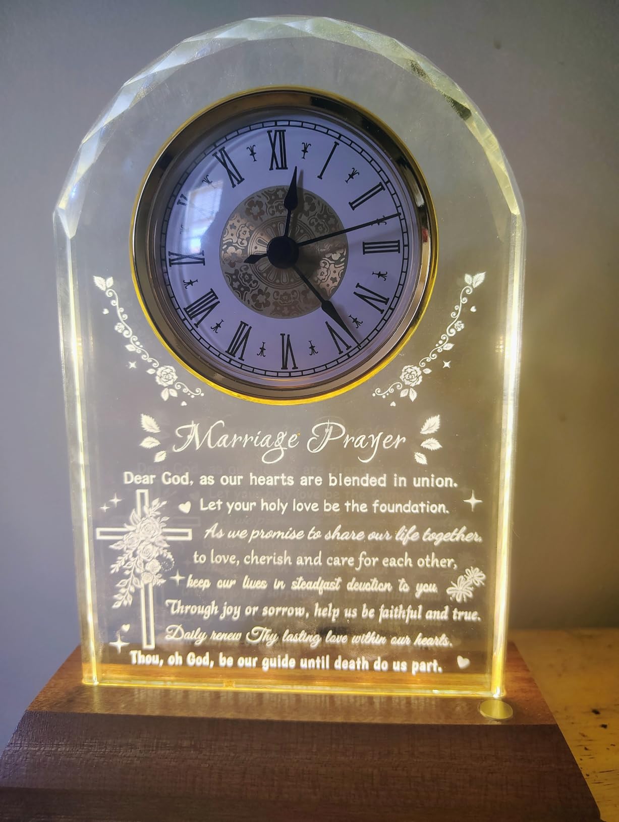 YWHL Marriage Prayer Wedding Gifts for Couple Engagement Bridal Shower Gift | Marriage Blessing Gifts, Wedding Home Clock Decoration customer photo 1