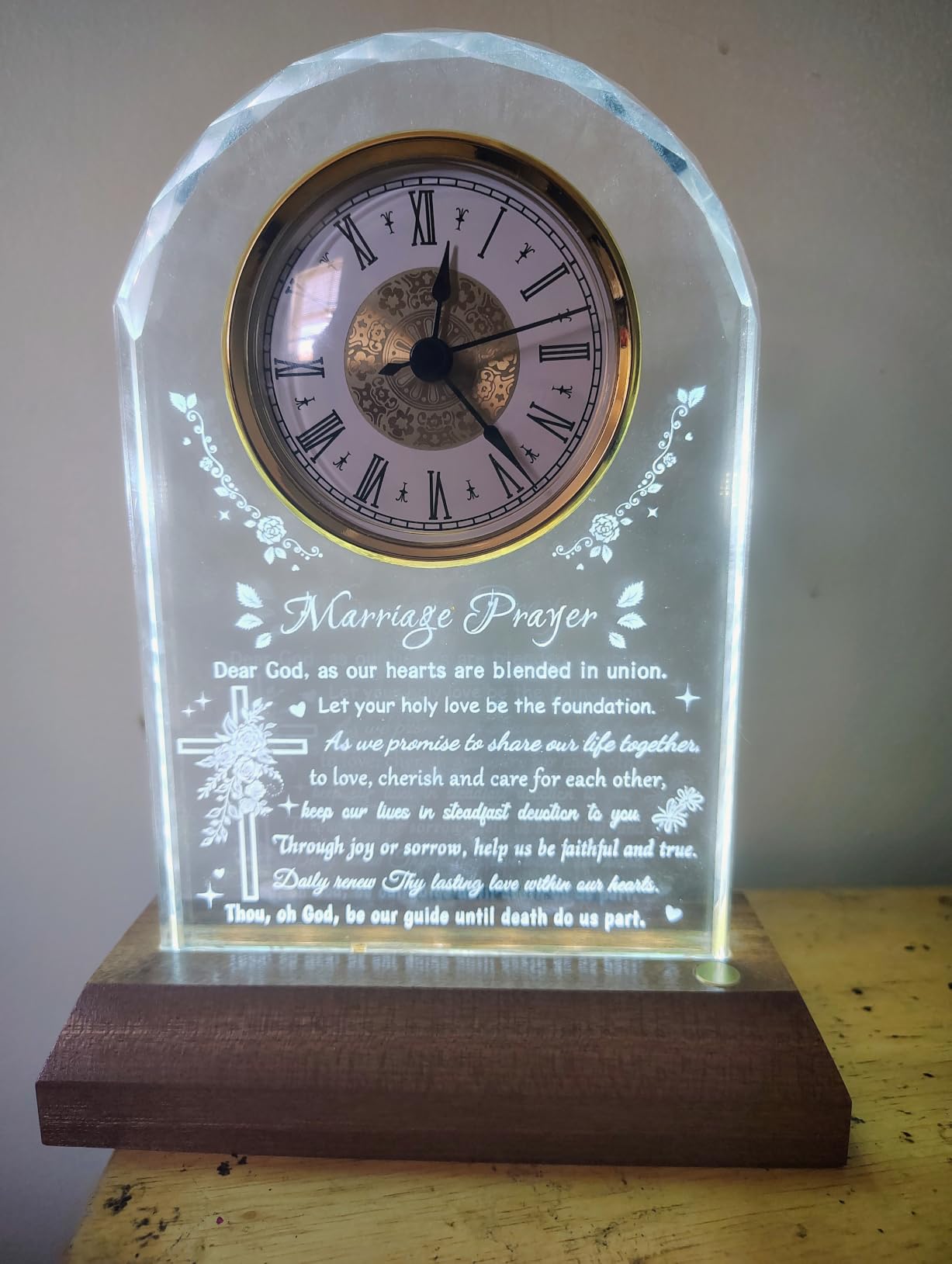 YWHL Marriage Prayer Wedding Gifts for Couple Engagement Bridal Shower Gift | Marriage Blessing Gifts, Wedding Home Clock Decoration customer photo 2