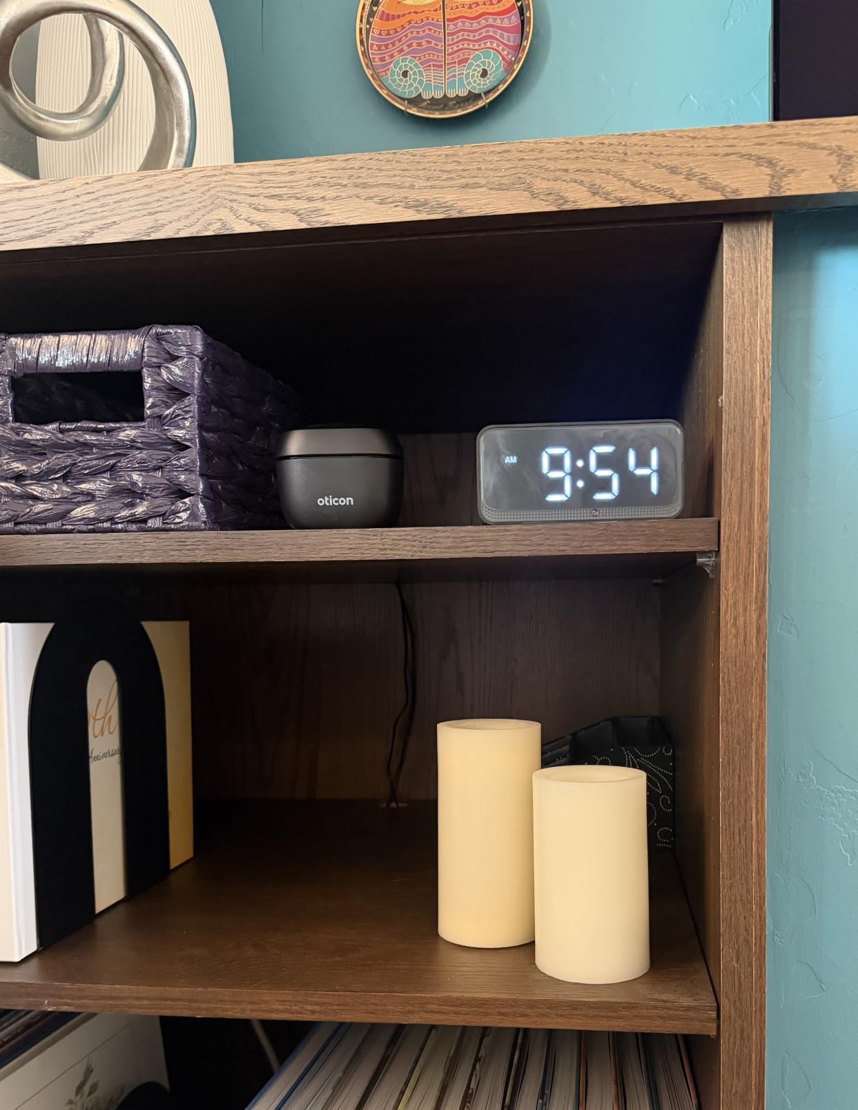 Battery Operated Small Alarm Clock: Compact Cordless Design | Digital Large Display Clock for Bedrooms Desks and Travel - Simple to Use for Seniors Teens White Digits customer photo 2