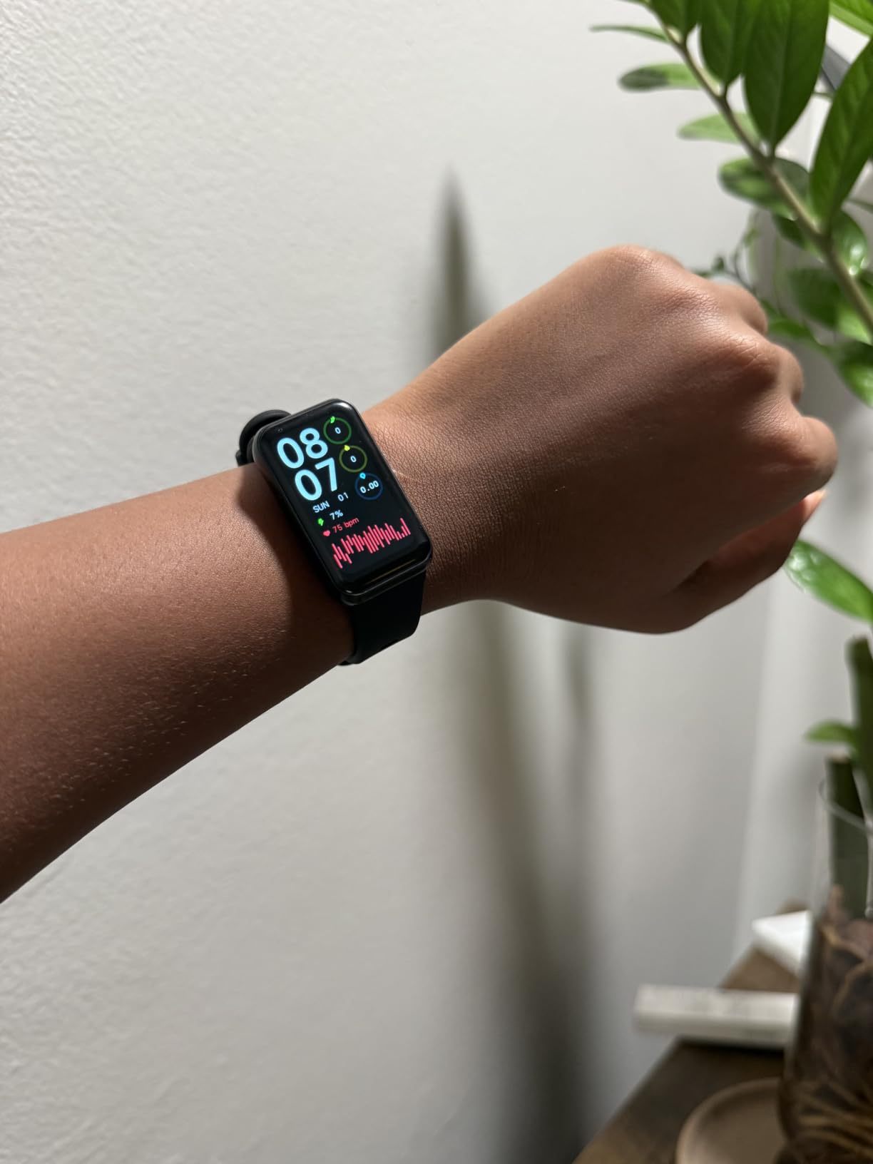 Fitness Trackers, Heart Rate Blood Oxygen Sleep Monitor, 1.47'' OLED Display, Calorie Pedometer Steps Counter Activity watchs, Smart Band 24/7 Health Monitoring(Black) customer photo 2