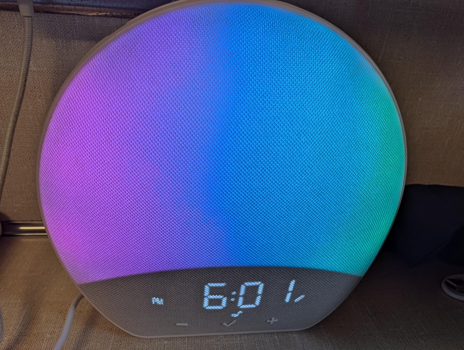 Glocusent Dual Alarm Sunrise Alarm Clock with Sound Machine, APP Control | 10 Alarm Sounds, 12 Light Modes, 30 Sleep Sounds, 5W Speaker, Built-in Bluetooth for Bedrooms customer photo 1