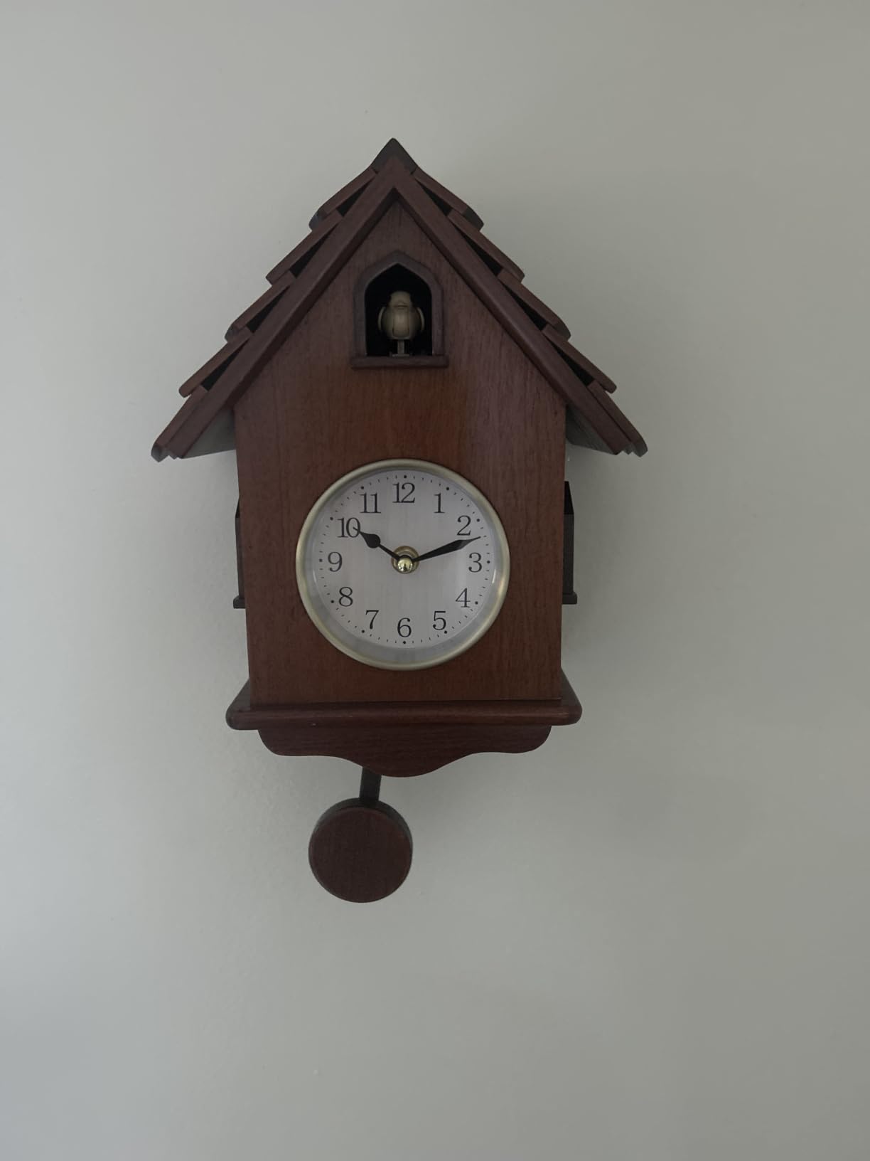 AYRELY 14-Inch Handcrafted Modern Cuckoo Clock for Wall with Hourly Chime, Wooden Pendulum, Moving Cuckoo Bird and Automatic Night Silence customer photo 1