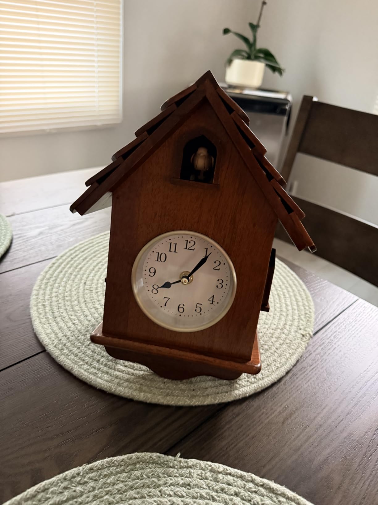 AYRELY 14-Inch Handcrafted Modern Cuckoo Clock for Wall with Hourly Chime, Wooden Pendulum, Moving Cuckoo Bird and Automatic Night Silence customer photo 2