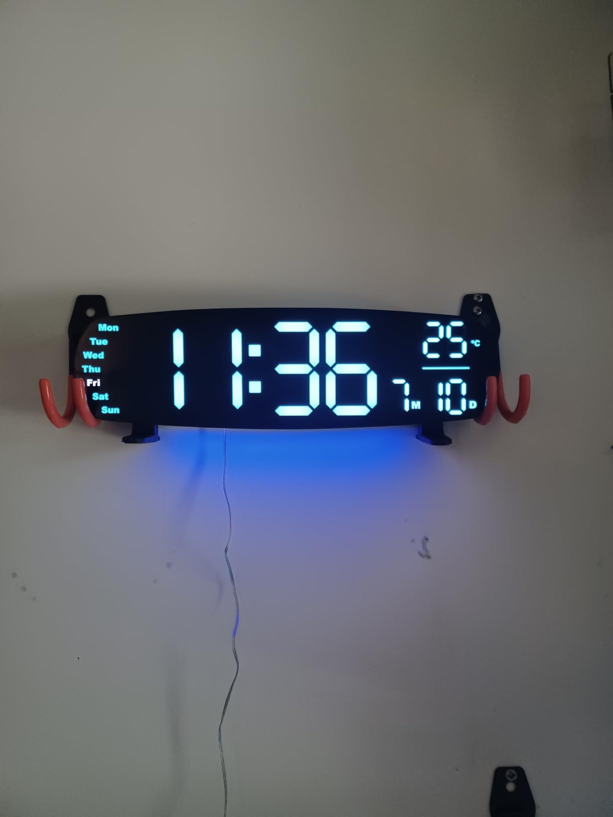 Large Digital Wall Clock for Classroom, 14.4 inch Large Display | Auto Dimming, Temperature and Date, Remote Control, Night Light, DST, Alarm, Wallclock for Gym/Bedroom/Living/Seniors customer photo 1