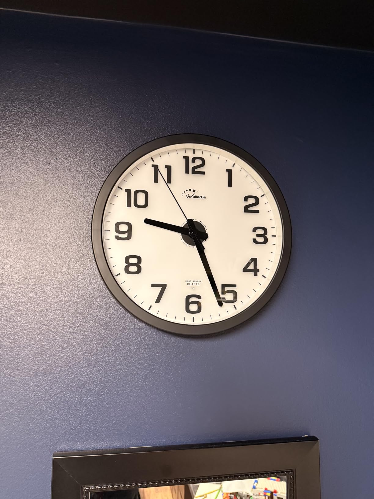 Digital Atomic Wall Clock Battery Operated, 8 Inch Large Display | Never Needs Setting Clock with Date and Temp, Auto DST, Self-Setting Time, Easy to Read for Bedroom, Living Room, Office customer photo 1