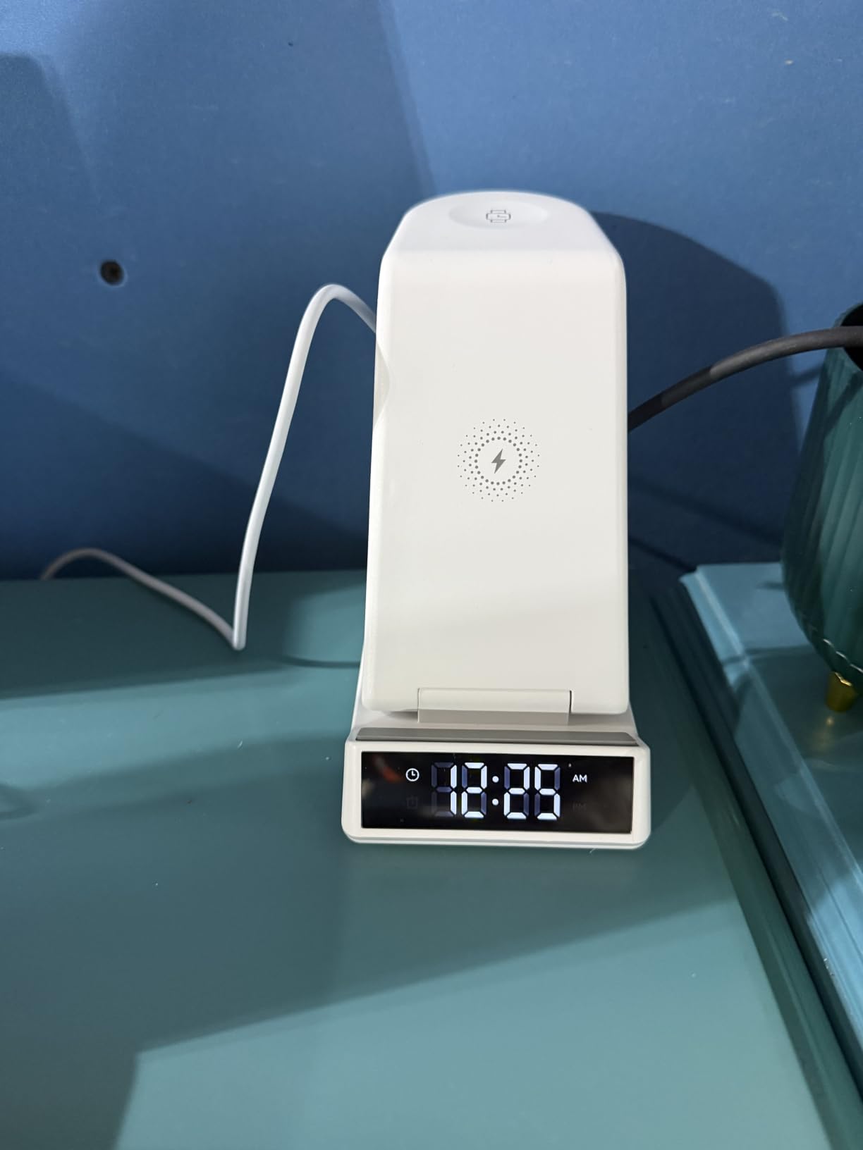 Wireless Charging Station, 7 in 1 Wireless Charger Foldable Charger Stand | 2026 Upgraded with Night Light/Alarm Clock for iPhone 17-12 Pro Max Plus, Apple Watch, AirPods Gifts customer photo 1