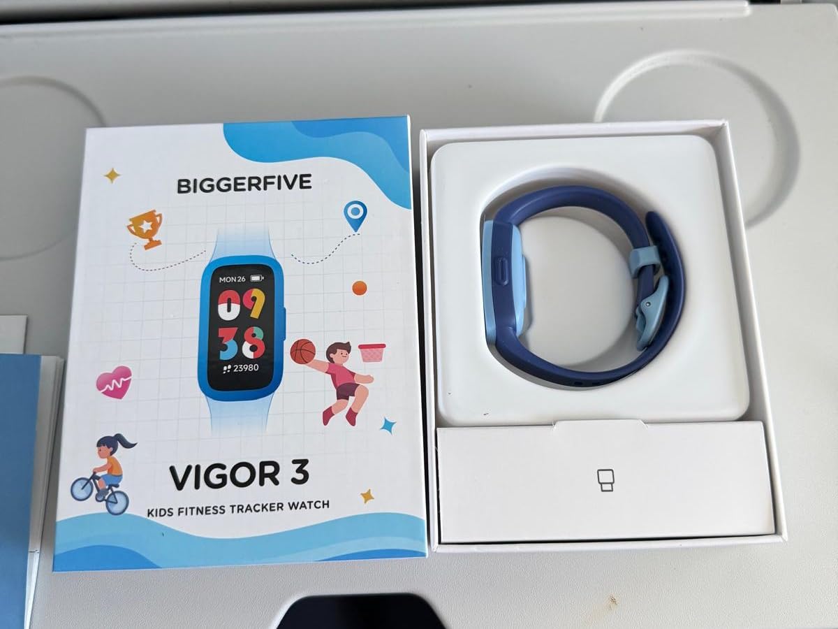 Vigor 3 Kids Watch Fitness Tracker, AMOLED Screen for Boys Girls Age 5-15 | 3ATM Waterproof, No App No Phone Needed, Pedometer, Vibrating Alarm, Heart Rate, Sleep Monitor, 10 Sport Modes, Habit Builder customer photo 1