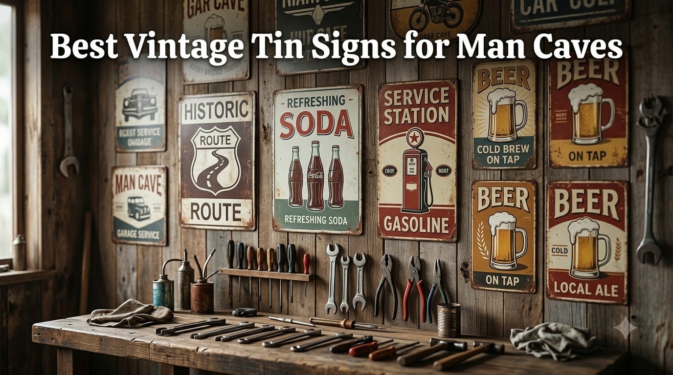 Best Vintage Tin Signs for Man Caves