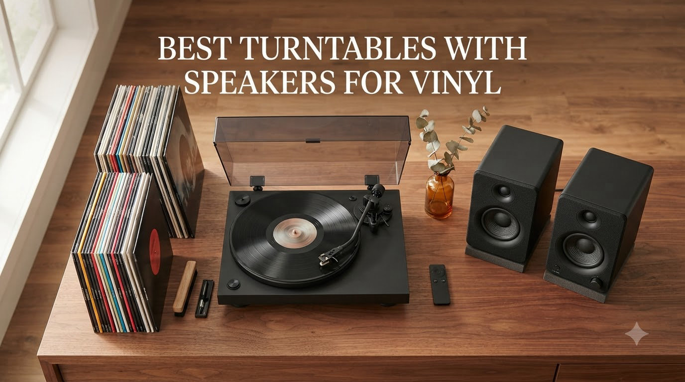 Best Turntables with Speakers for Vinyl