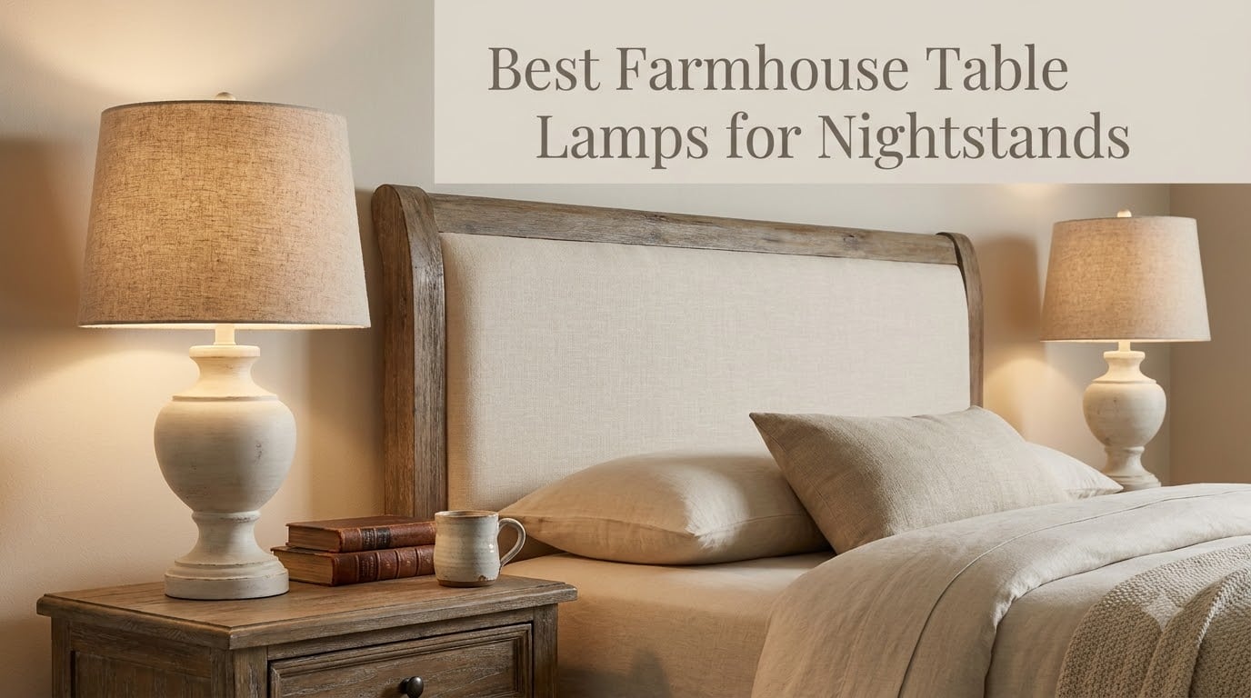 Best Farmhouse Table Lamps for Nightstands
