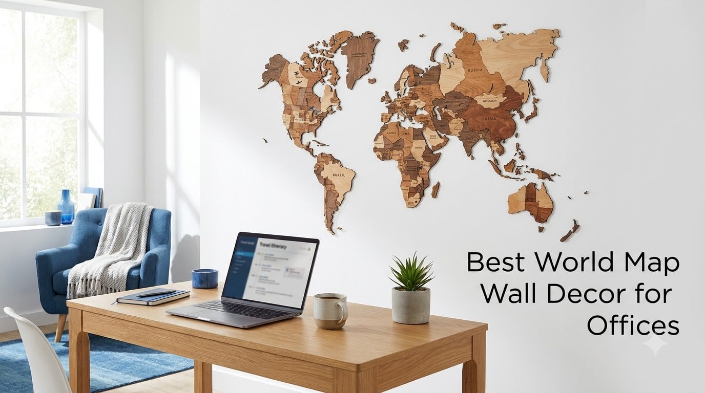 Best World Map Wall Decor for Offices