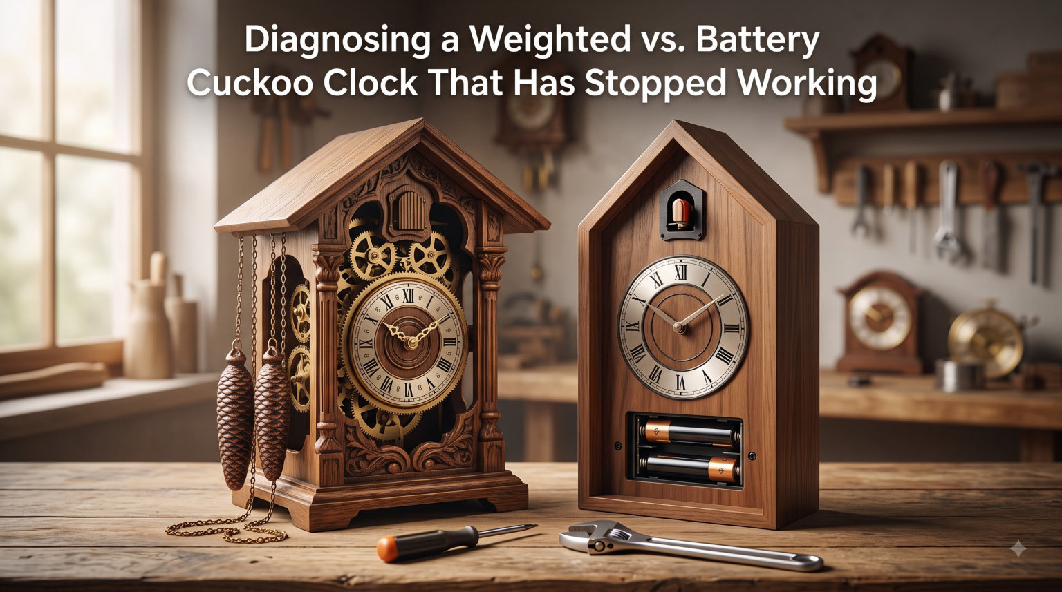 Diagnosing a Weighted vs. Battery Cuckoo Clock That Has Stopped Working