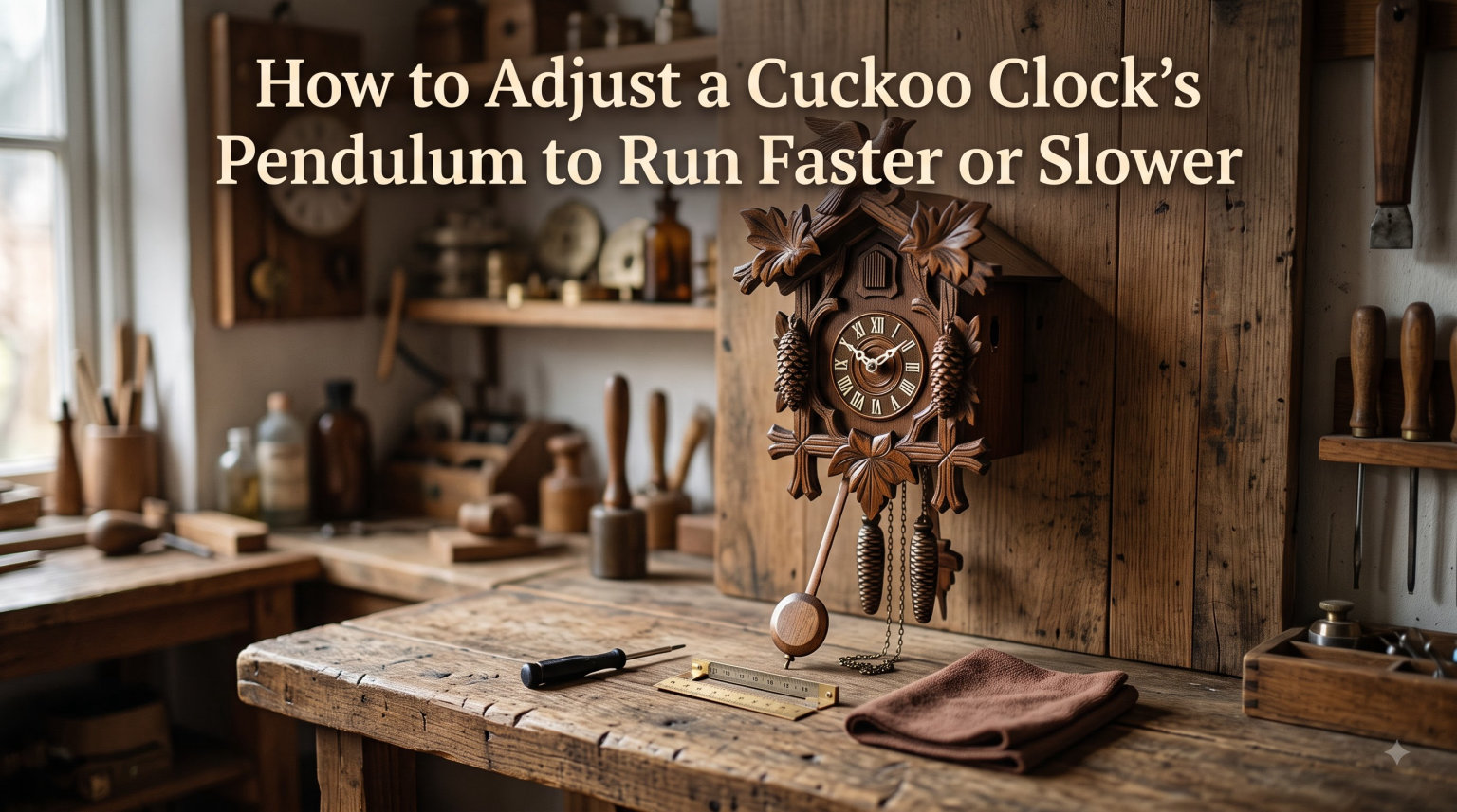 How to Adjust a Cuckoo Clock's Pendulum to Run Faster or Slower