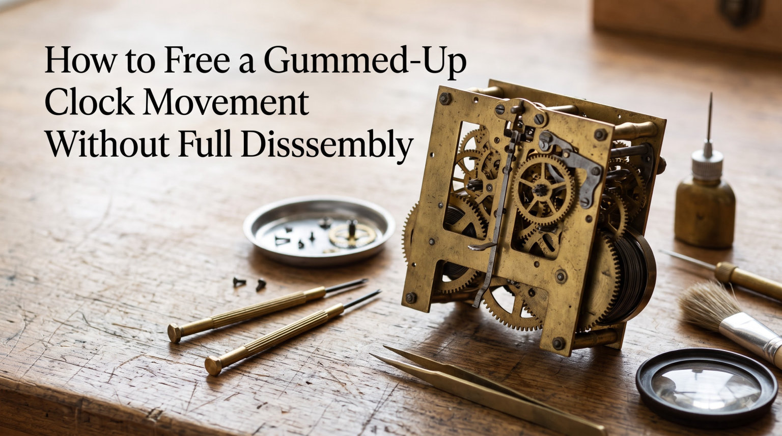 How to Free a Gummed-Up Clock Movement Without Full Disassembly