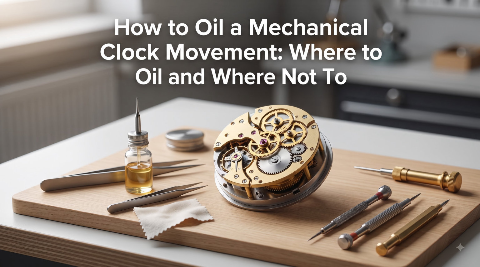 How to Oil a Mechanical Clock Movement: Where to Oil and Where Not To