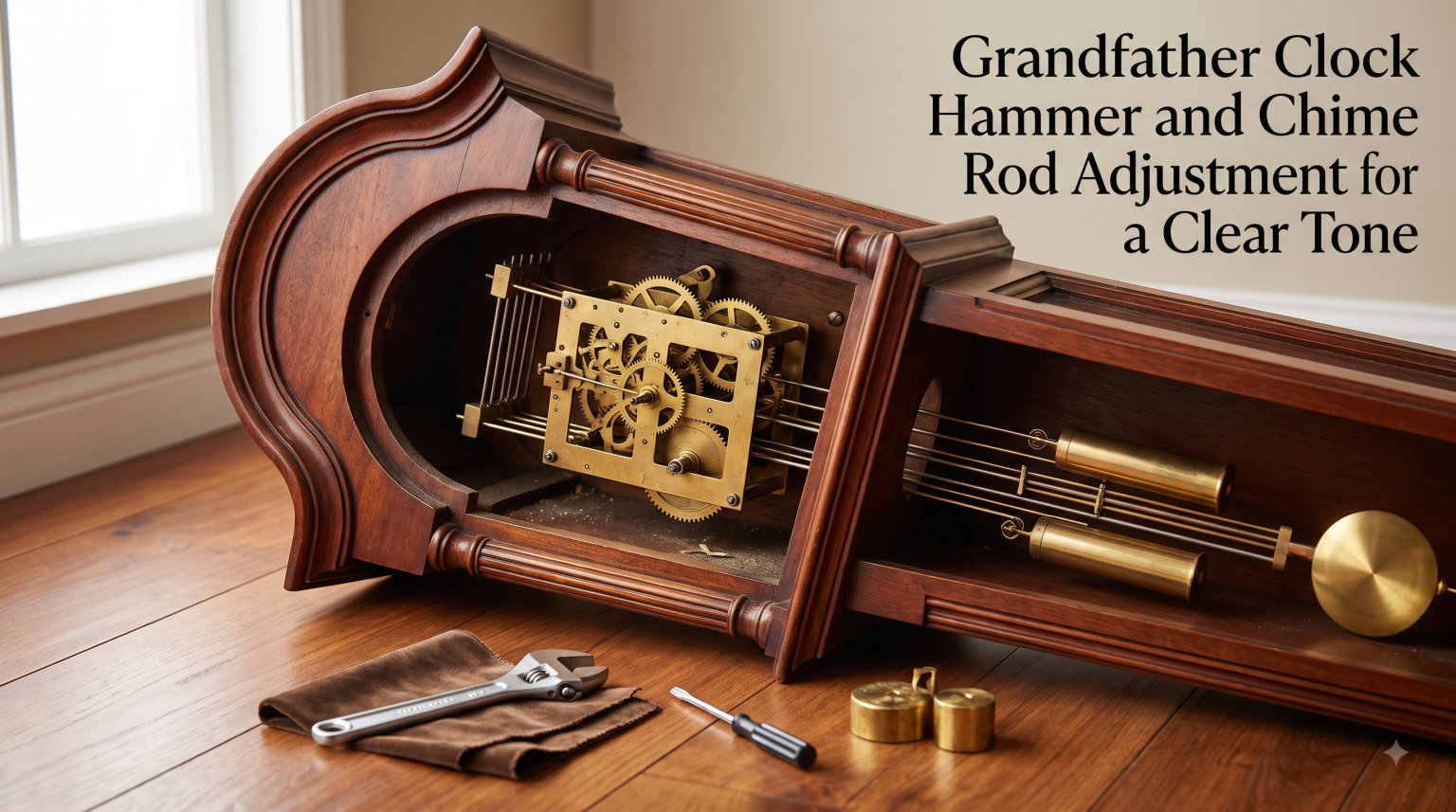 Grandfather Clock Hammer and Chime Rod Adjustment for a Clear Tone