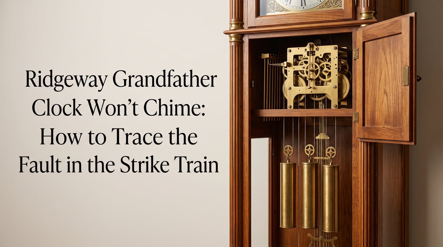 Ridgeway Grandfather Clock Won't Chime: How to Trace the Fault in the Strike Train