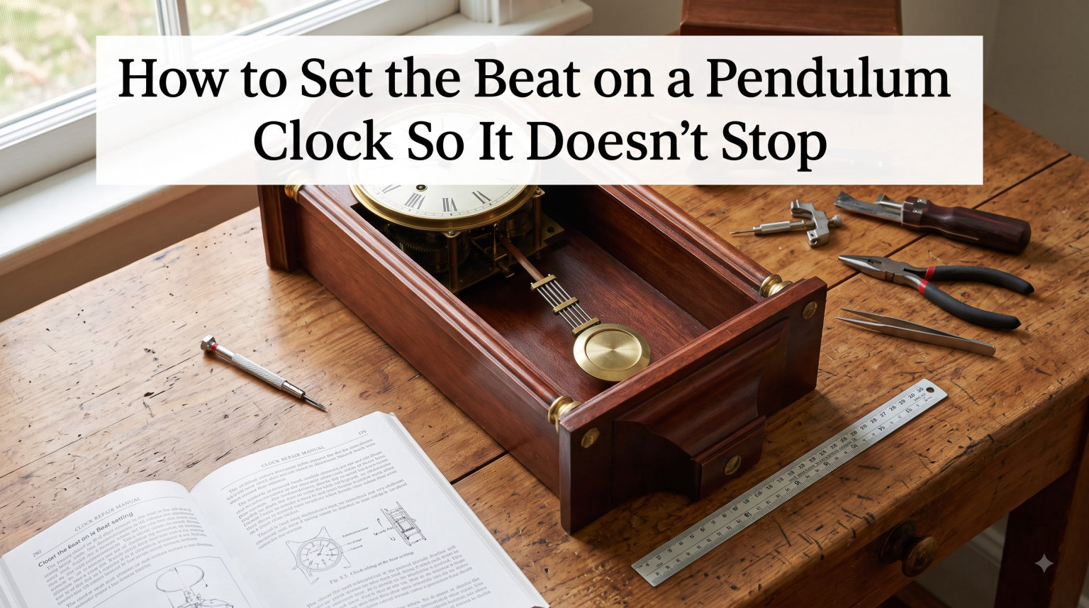 How to Set the Beat on a Pendulum Clock So It Doesn't Stop