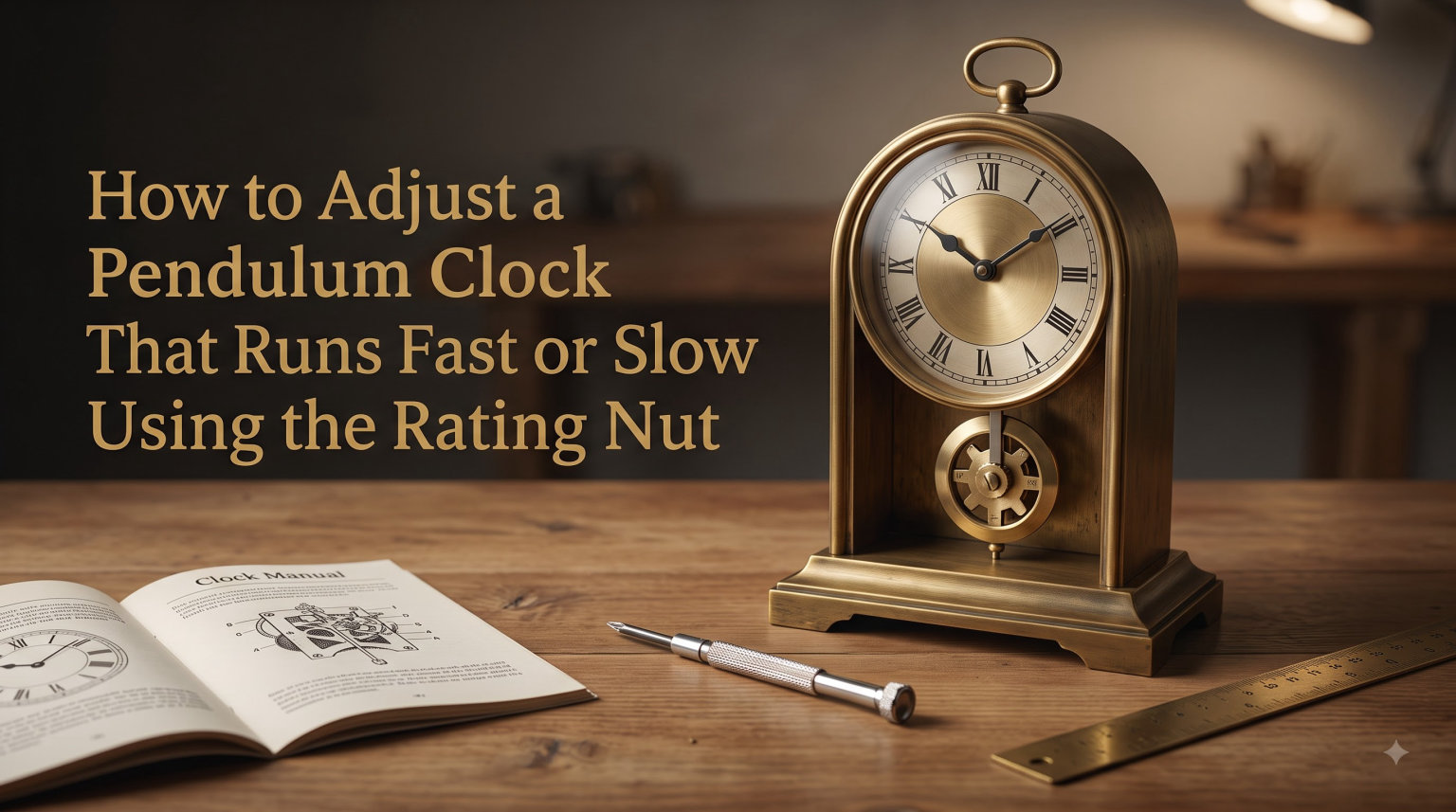 How to Adjust a Pendulum Clock That Runs Fast or Slow Using the Rating Nut