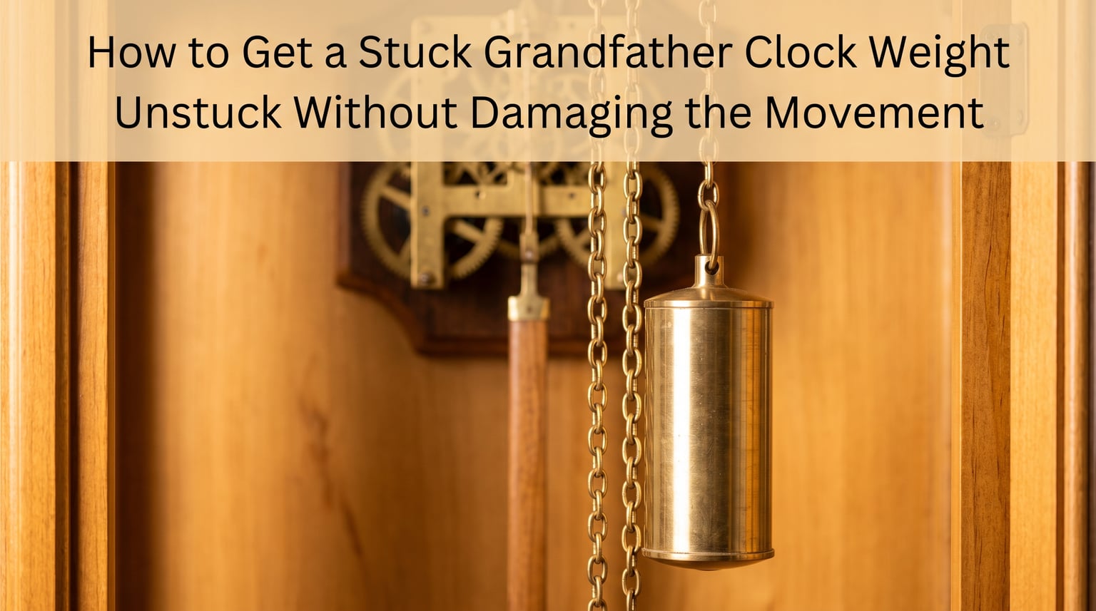 How to Get a Stuck Grandfather Clock Weight Unstuck Without Damaging the Movement
