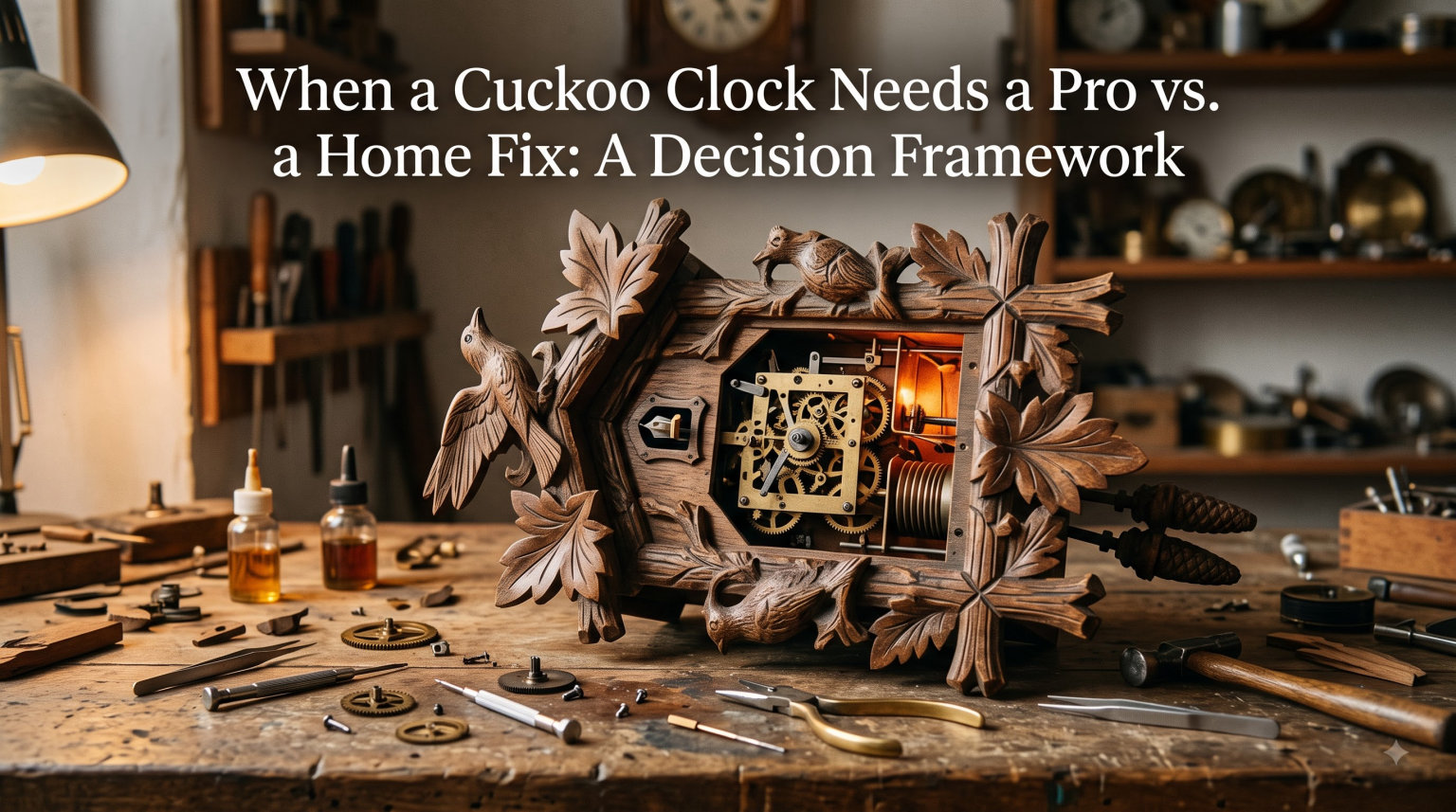 When a Cuckoo Clock Needs a Pro vs. a Home Fix: A Decision Framework