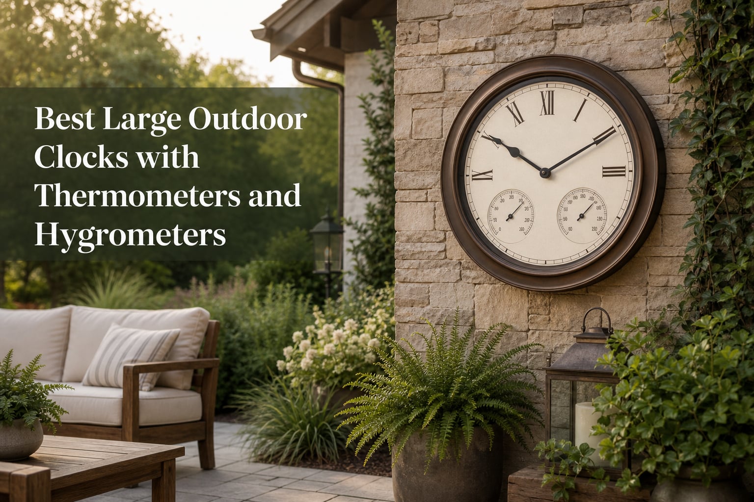 Best Large Outdoor Clocks with Thermometers and Hygrometers