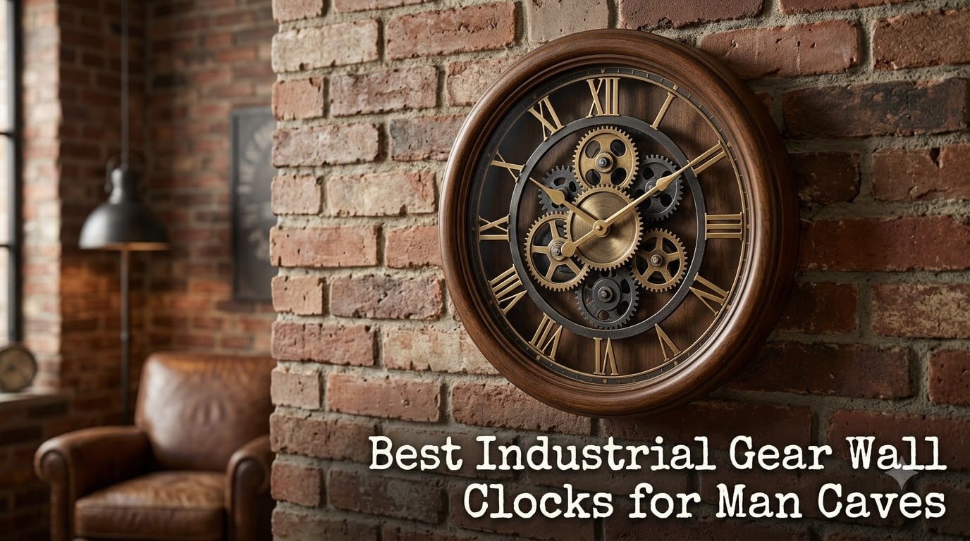 Best Industrial Gear Wall Clocks for Man Caves