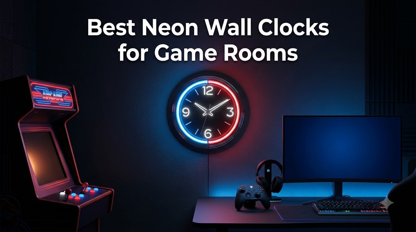 Best Neon Wall Clocks for Game Rooms