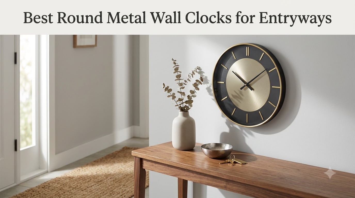 Best Round Metal Wall Clocks for Entryways