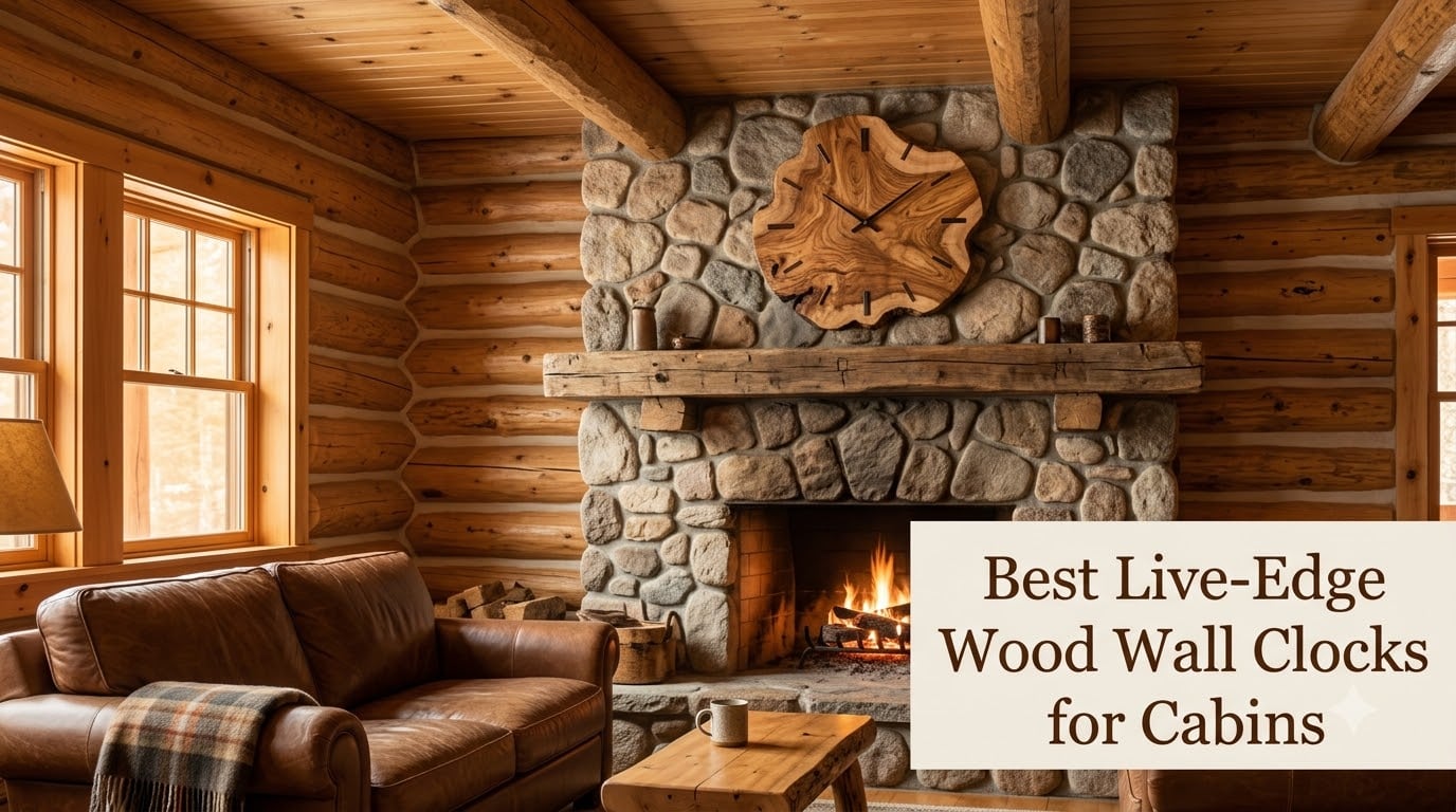 Best Live-Edge Wood Wall Clocks for Cabins