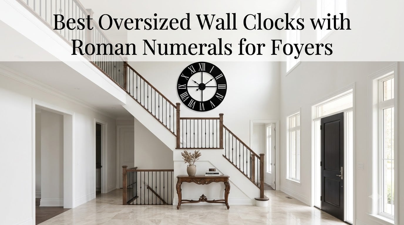 Best Oversized Wall Clocks with Roman Numerals for Foyers