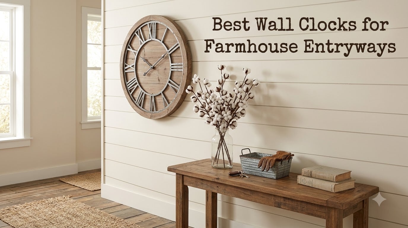 Best Wall Clocks for Farmhouse Entryways