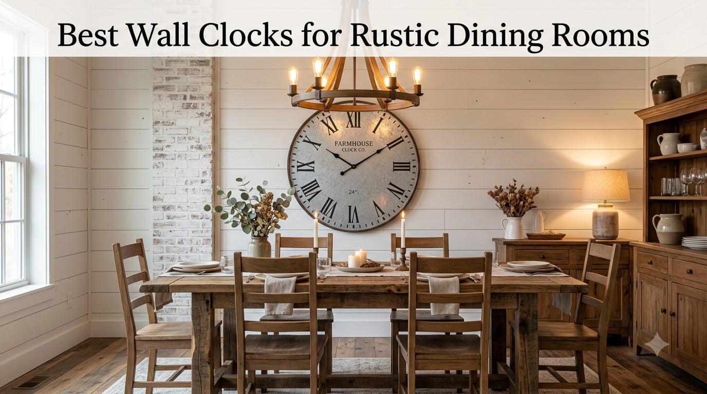 Best Wall Clocks for Rustic Dining Rooms