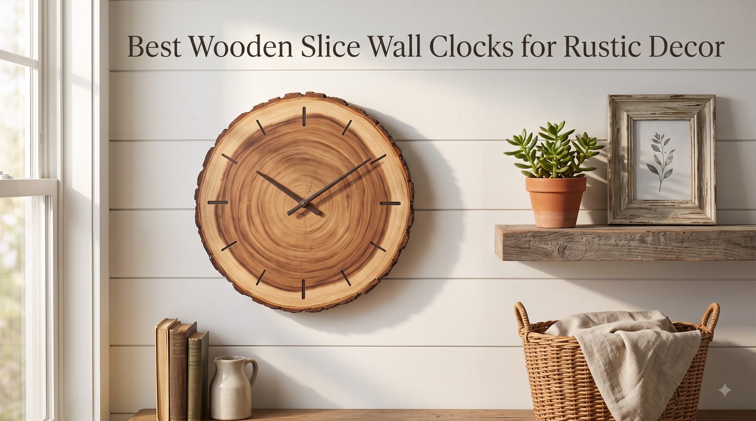 Best Wooden Slice Wall Clocks for Rustic Decor