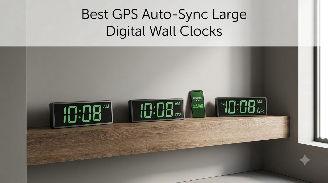 Best GPS Auto-Sync Large Digital Wall Clocks