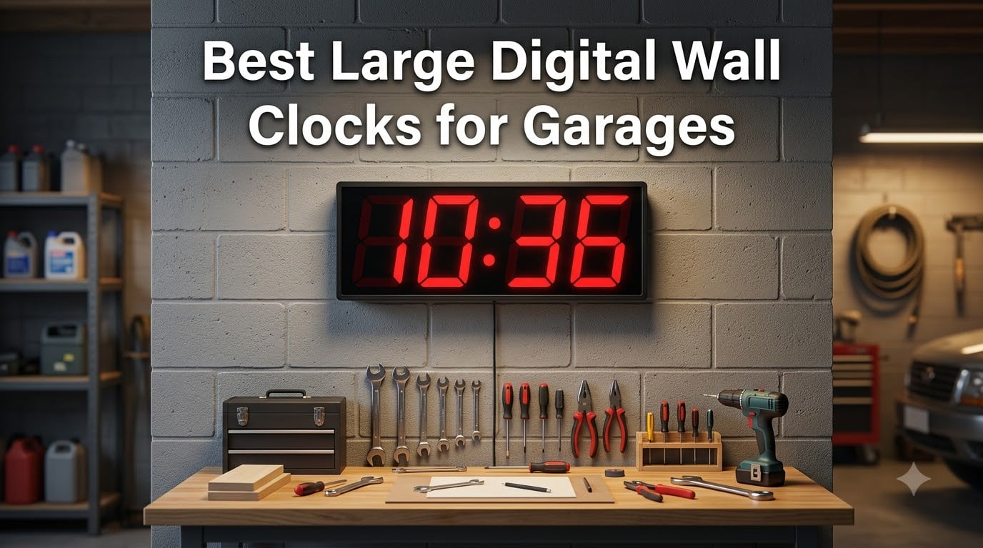 Best Large Digital Wall Clocks for Garages