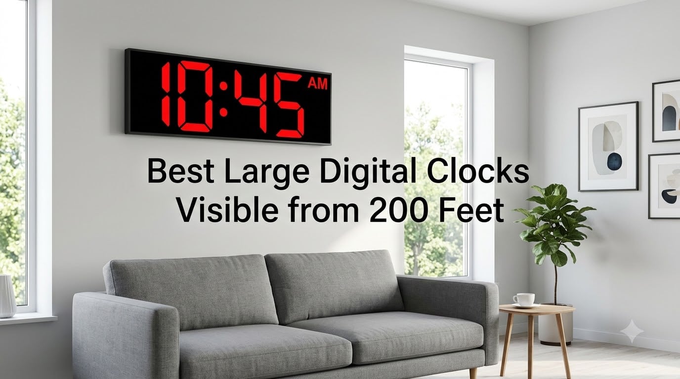 Best Large Digital Clocks Visible from 200 Feet