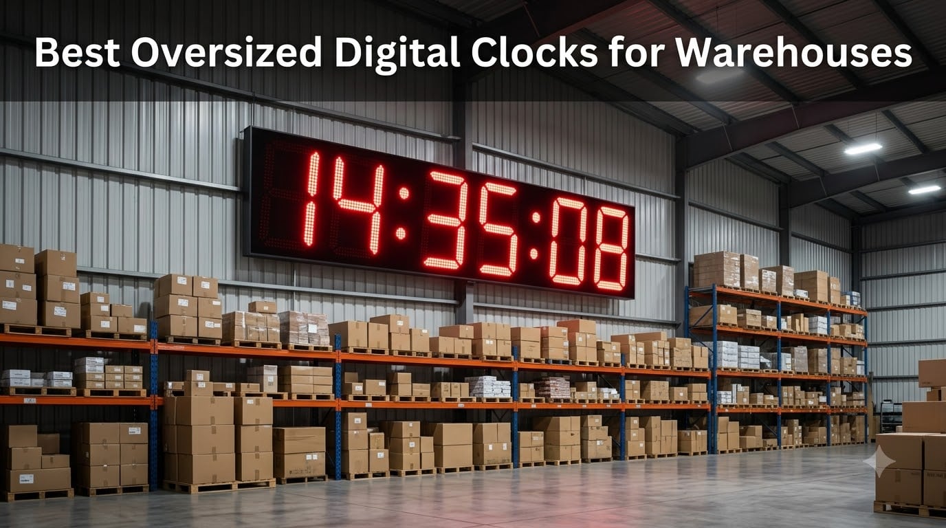 Best Oversized Digital Clocks for Warehouses