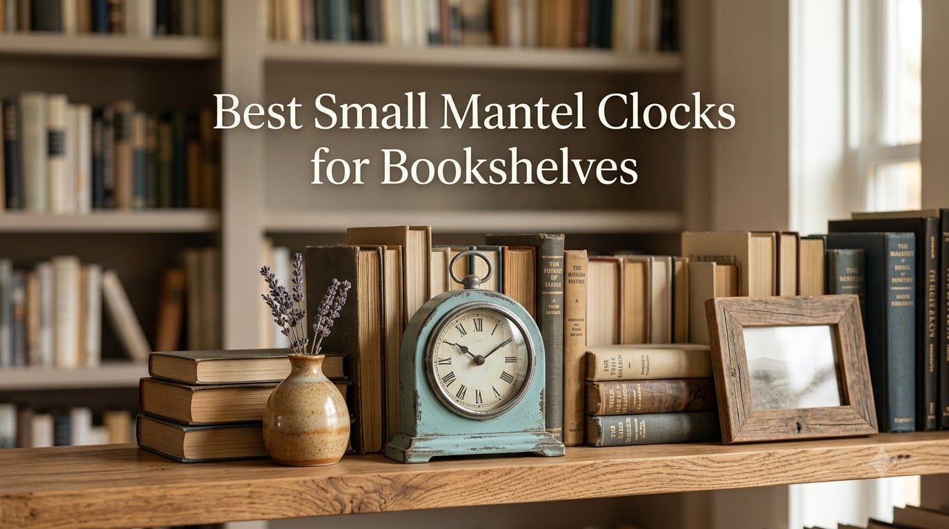 Best Small Mantel Clocks for Bookshelves
