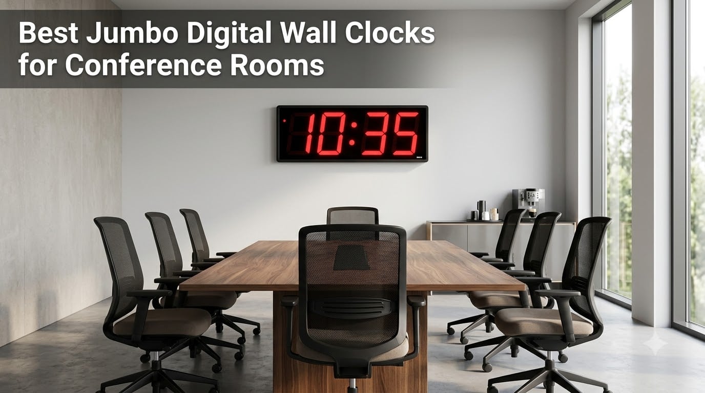 Best Jumbo Digital Wall Clocks for Conference Rooms