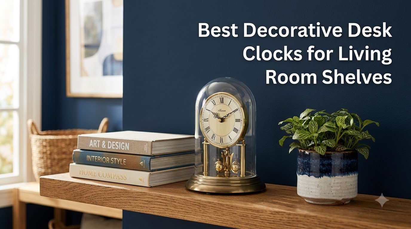 Best Decorative Desk Clocks for Living Room Shelves